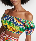 Dolce&Gabbana Printed cotton crop top