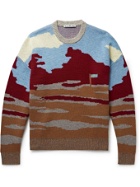 Acne Studios - Wool and Cotton-Blend Jacquard Sweater - Brown