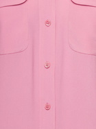 Pink Shirt With Patch Pockets With Flap In Silk Woman Equipment