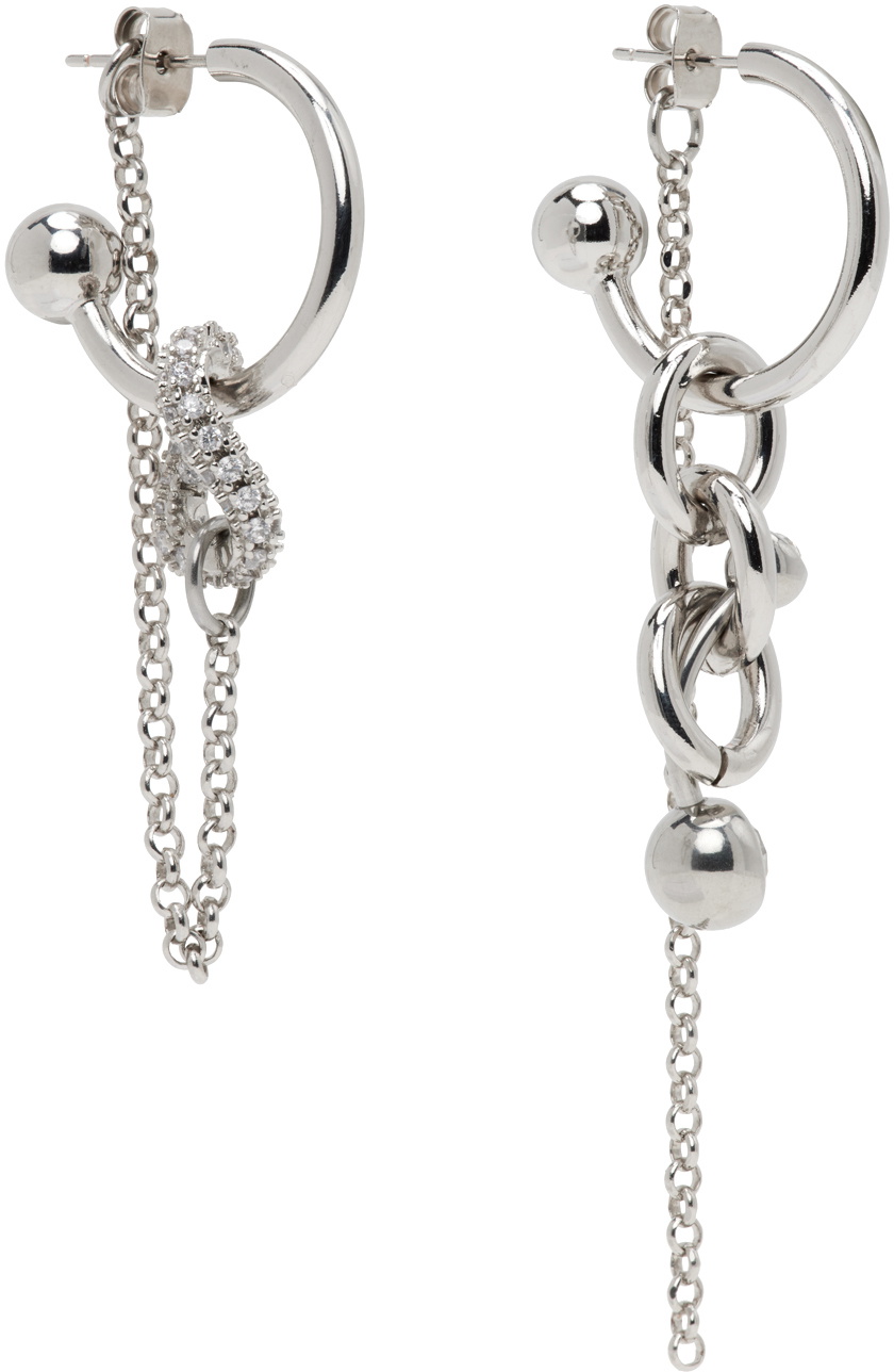 Justine Clenquet Silver Abel Earrings Justine Clenquet