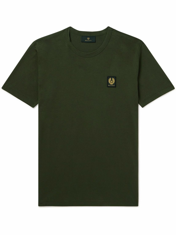 Photo: Belstaff - Logo-Appliquéd Cotton-Jersey T-Shirt - Green