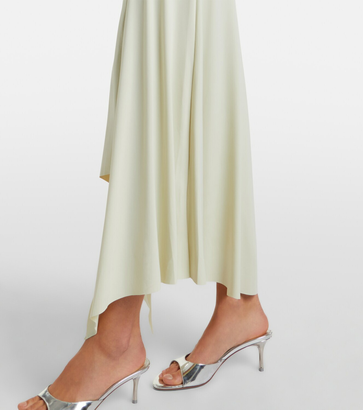 De La Vali Hela draped asymmetric jersey midi dress