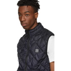Stone Island Blue Micro Quilted Vest