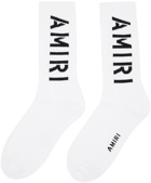AMIRI White & Black Stencil Socks