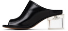 MM6 Maison Margiela Black Anatomic Heeled Mule Sandals