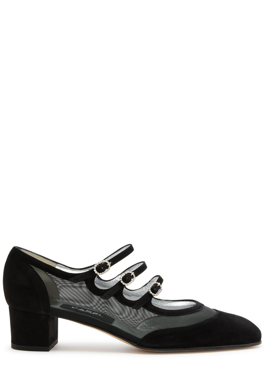 Carel Kinight 40 Mesh and Suede Mary Jane Pumps