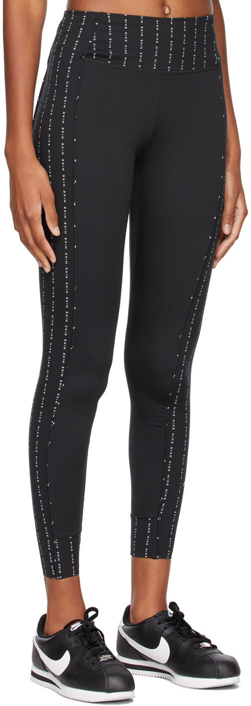 Nike Black One Luxe Icon Clash Leggings Nike