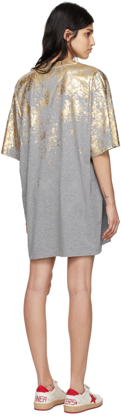 Golden Goose Gray Metallic Minidress