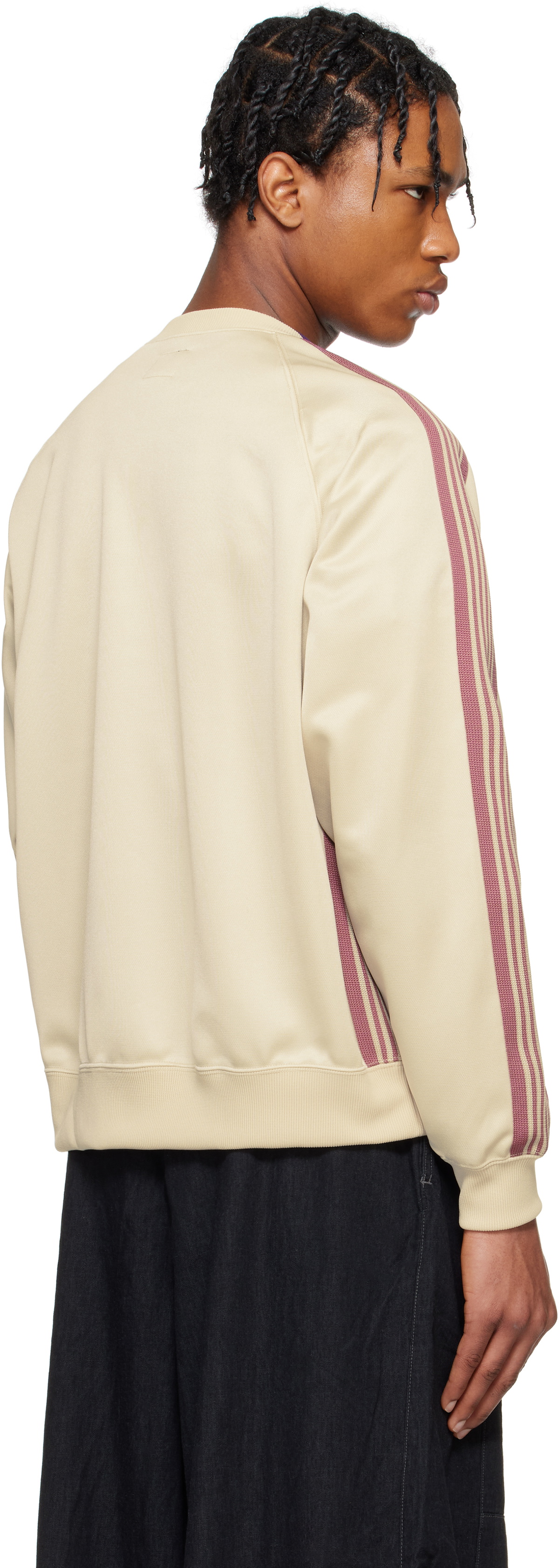 NEEDLES Off-White Track Crew Neck Sweatshirt