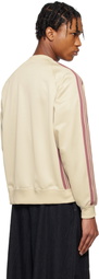 NEEDLES Off-White Track Crew Neck Sweatshirt