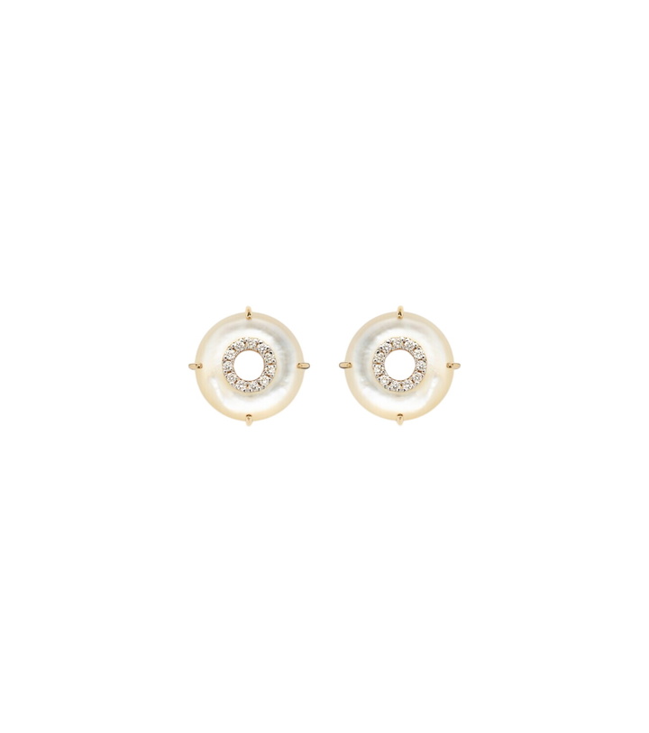 Photo: Mateo 14kt gold (585/1000) earrings with diamonds and pearls