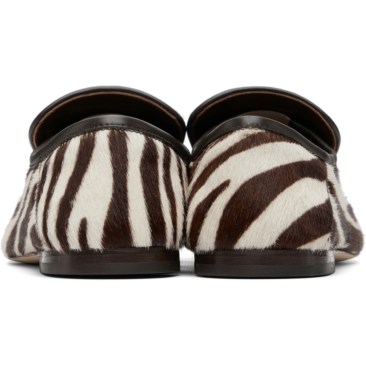 Wales Bonner White & Burgundy Dakar Loafers