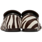 Wales Bonner White & Burgundy Dakar Loafers