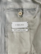 Caruso - Slim-Fit Double-Breasted Silk and Linen-Blend Blazer - Gray