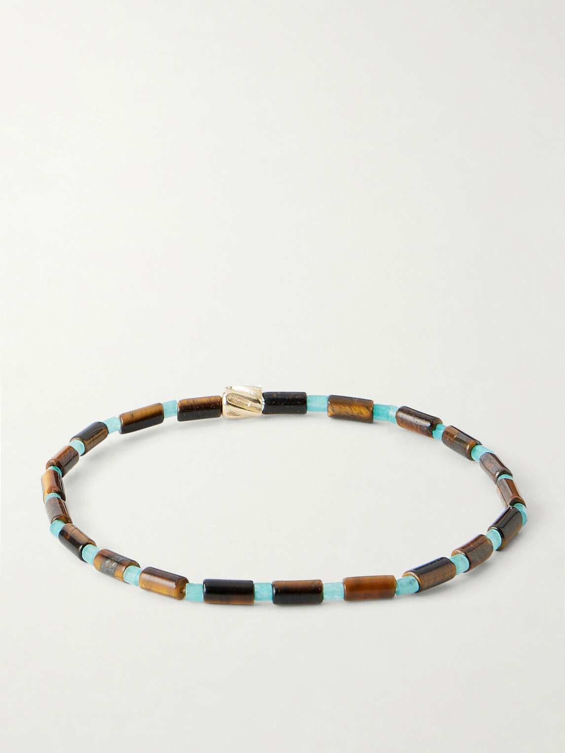 Luis Morais - 14-Karat Gold Agate Beaded Bracelet