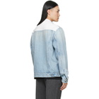 MM6 Maison Margiela Blue Poplin Trim Denim Jacket