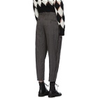 Ziggy Chen Black Striped Carrot Trousers