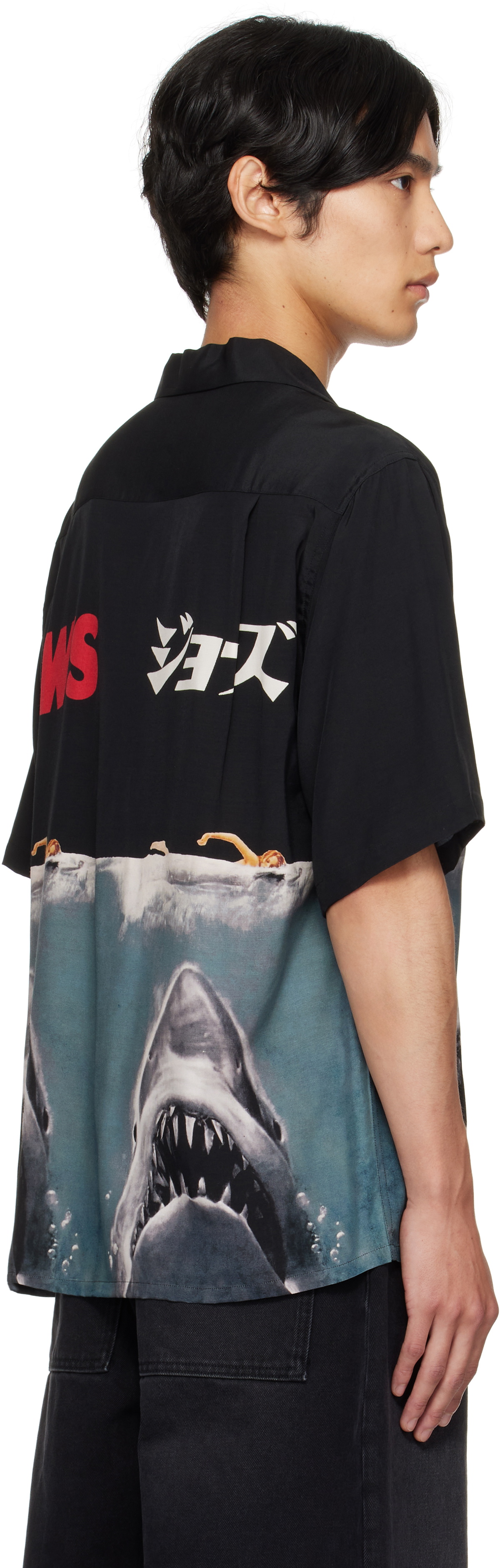 WACKO MARIA Black 'Jaws' S/S Shirt