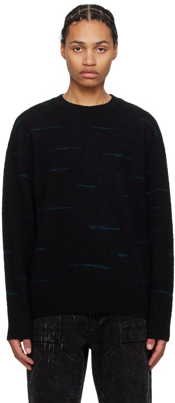 Photo: Juun.J Black Pattern Sweater
