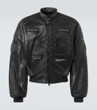 Balenciaga Round leather biker jacket