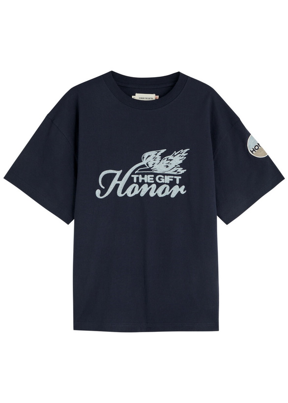 Photo: Honor The Gift Auto Club Cotton T-shirt Navy