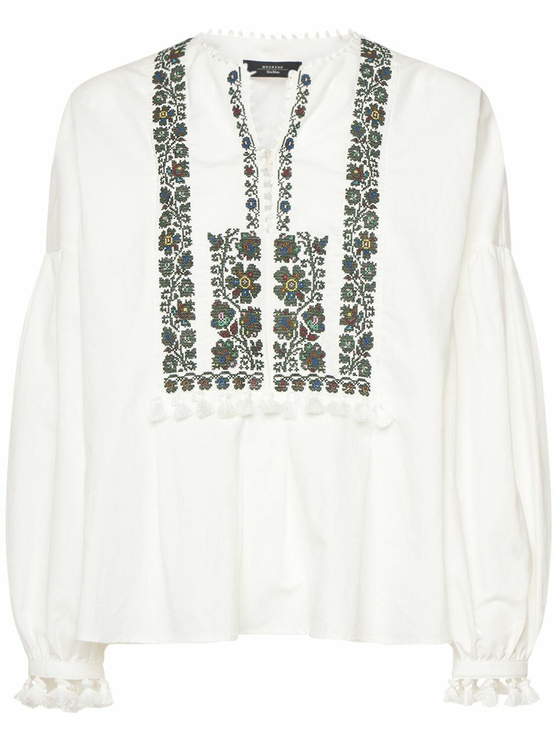 RADICA (Weekend Max Mara) コットン＆リネン シャツ WEEKEND MAX MARA Radica Embroidered Cotton & Linen Shirt