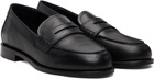 Aeyde Black Oscar Leather Loafers