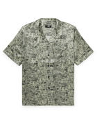 STÜSSY - Camp-Collar Printed Silk Shirt - Brown