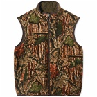Gramicci Men's Reversible Fleece Vest in Leaf Camo