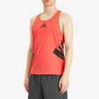 Adidas Running Men's Adidas Adizero Road To Records Tank Top in Semi Lucid Red