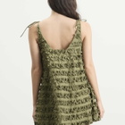 Damson Madder Women's Leili Ruffle Mini Dress in Olive