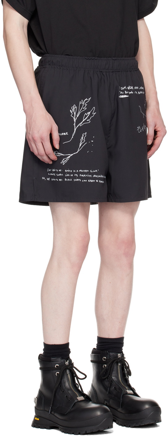 VEIN Black Lawn Shorts