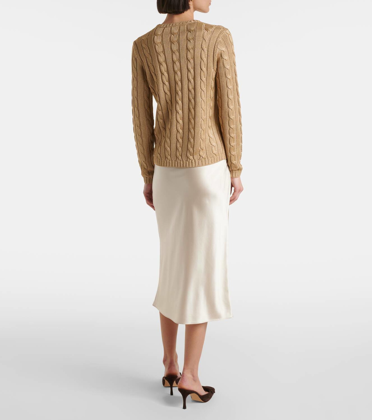 Ralph Lauren Collection Cable-knit silk sweater