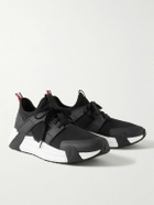 Moncler - Lunarove Rubber and Leather-Trimmed Neoprene Sneakers - Black