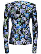 PHILOSOPHY DI LORENZO SERAFINI Printed Floral Lycra Top