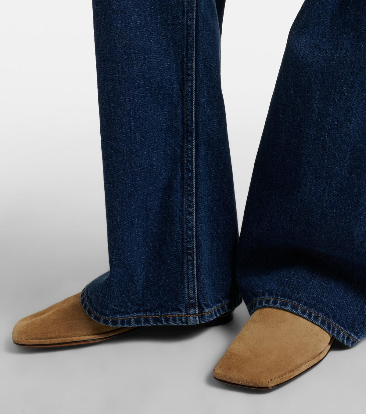 The Row Piper suede slides