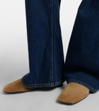The Row Piper suede slides