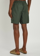 Fred Perry Logo-embroidered Shell Swim Shorts Dark Green