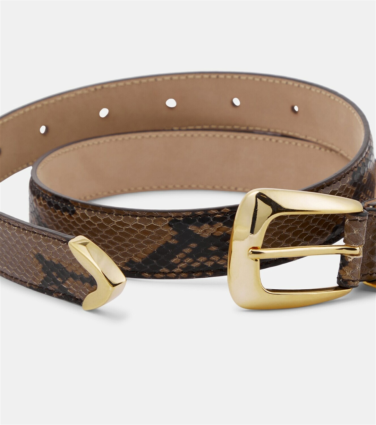 Khaite Benny snake-effect leather belt Khaite