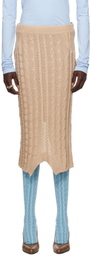 Julie Kegels SSENSE Exclusive Beige & Blue Samira Midi Skirt
