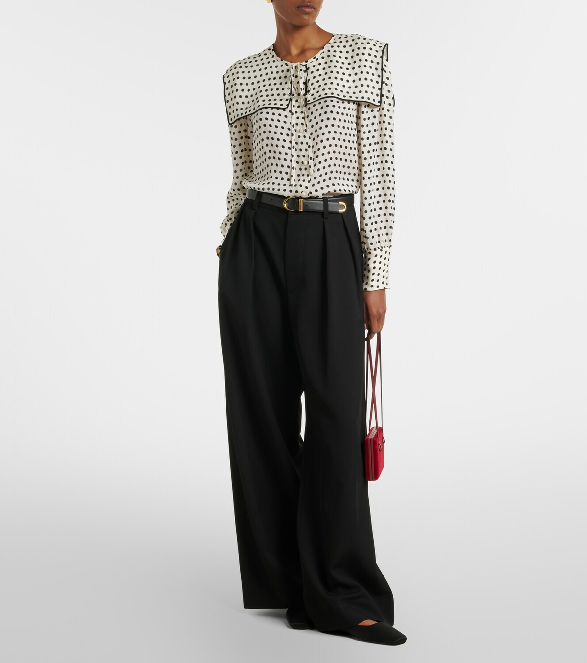 Frame Fleet polka-dot silk blouse