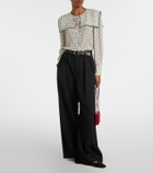 Frame Fleet polka-dot silk blouse