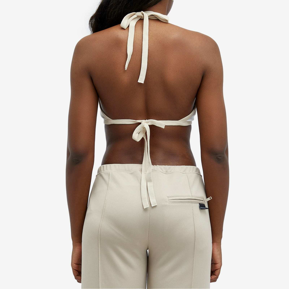 Courrèges Women's Buckle Contrast Bra in White Heritage/Limestone