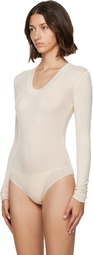 Entire Studios Beige Circle Neck Bodysuit