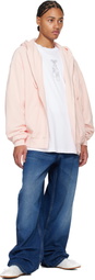ABRA Pink Oversize Zipped Hoodie