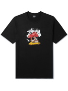 STÜSSY - Logo-Print Cotton-Jersey T-Shirt - Black - XL