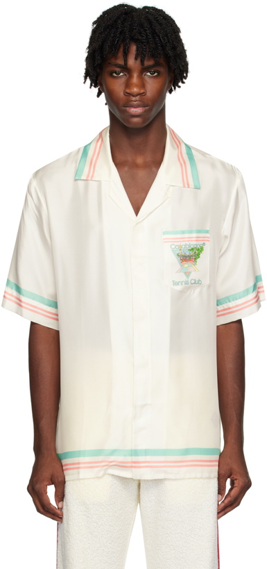 Photo: Casablanca White 'Tennis Club' Icon Shirt