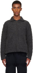 Isa Boulder SSENSE Exclusive Gray Towel Zip BT Jacket