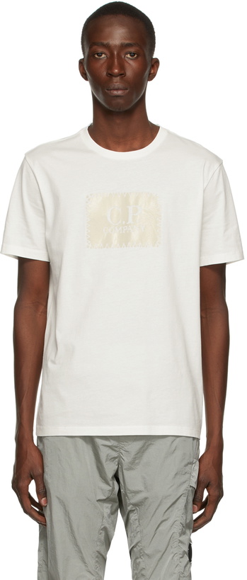 Photo: C.P. Company Off-White 30/1 Label Logo T-Shirt