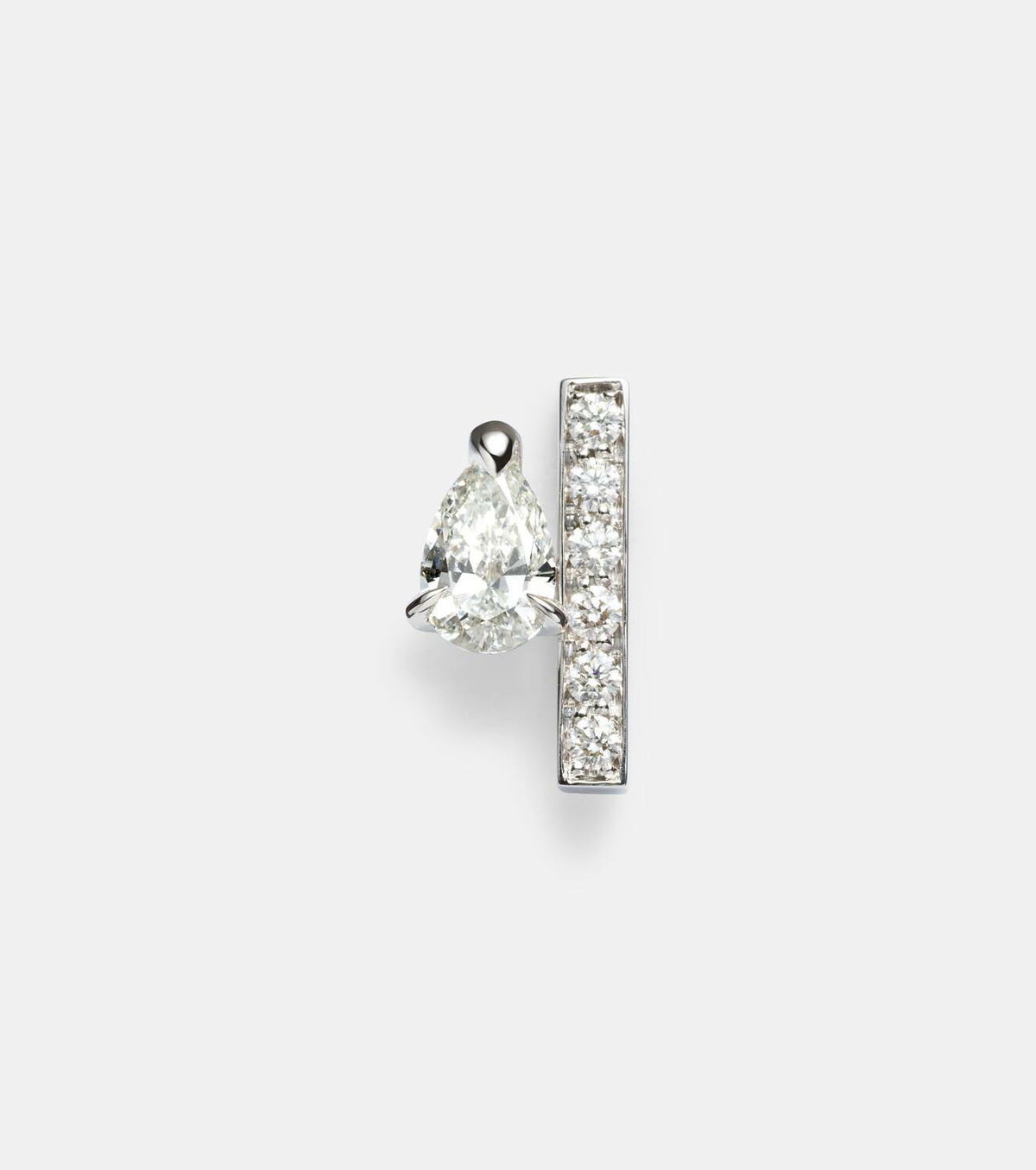 Repossi Serti Sur Vide 18kt white gold single earring with diamonds